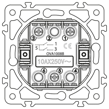 Vypínač ELECTROMALT OVAL OVA1008B černý