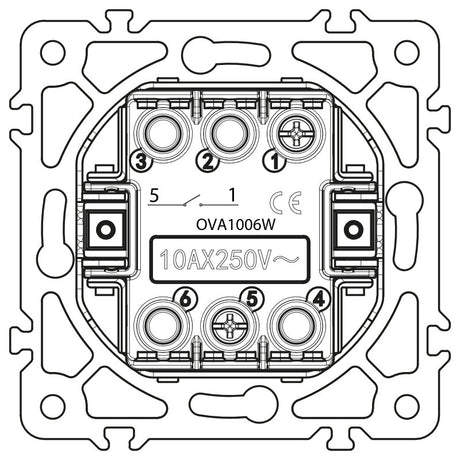 Vypínač ELECTROMALT OVAL OVA1006W bílý