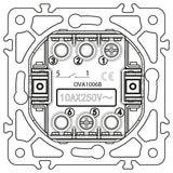 Vypínač ELECTROMALT OVAL OVA1006B černý