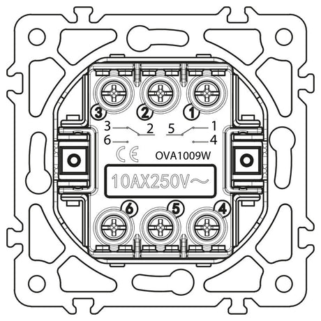 Vypínač ELECTROMALT OVAL OVA1009W bílý