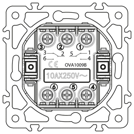 Vypínač ELECTROMALT OVAL OVA1009B černý