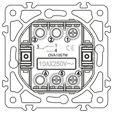 Vypínač ELECTROMALT OVAL OVA1007W bílý