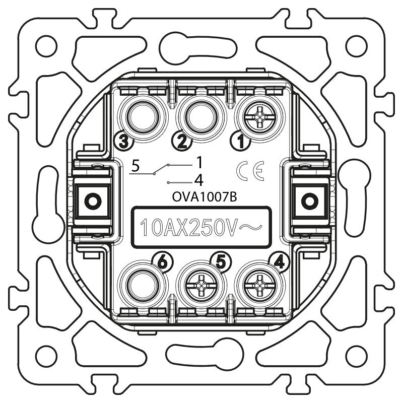 Vypínač ELECTROMALT OVAL OVA1007B černý