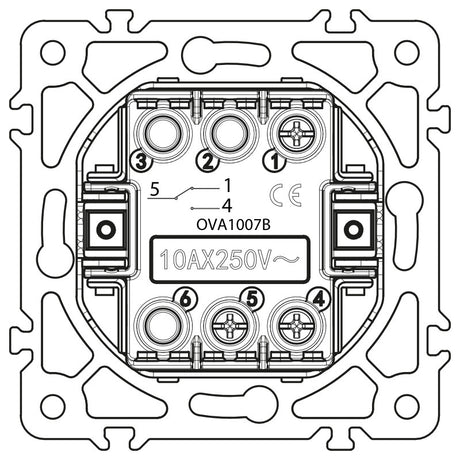 Vypínač ELECTROMALT OVAL OVA1007B černý