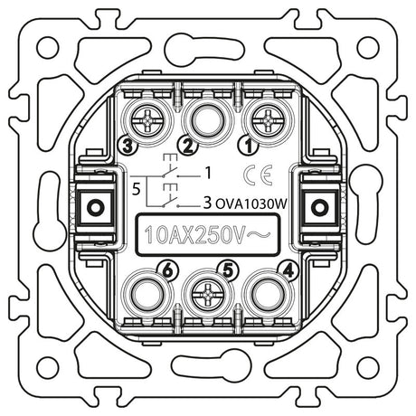 Spínač na rolety ELECTROMALT OVAL OVA1030W bílý