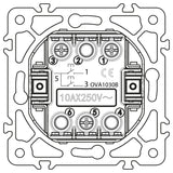 Spínač na rolety ELECTROMALT OVAL OVA1030B černý