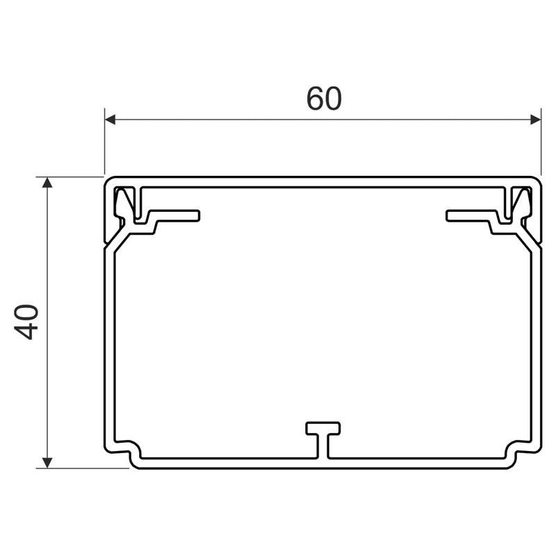 Lišta KOPOS LH 60x40 HD hranatá
