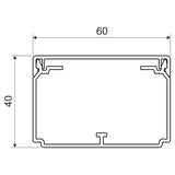 Lišta KOPOS LH 60x40 HD hranatá