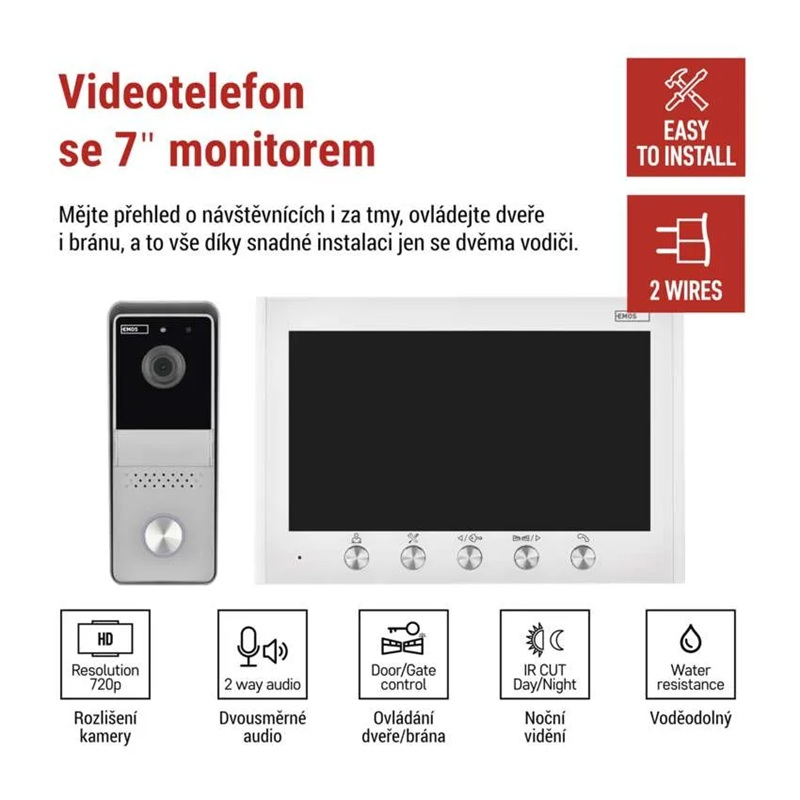Videotelefon EMOS EM-04Z 2WIRE