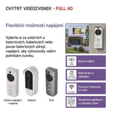 GoSmart domovní bezdrátový bateriový videozvonek EMOS IP-09D s WiFi a solárním panelemm