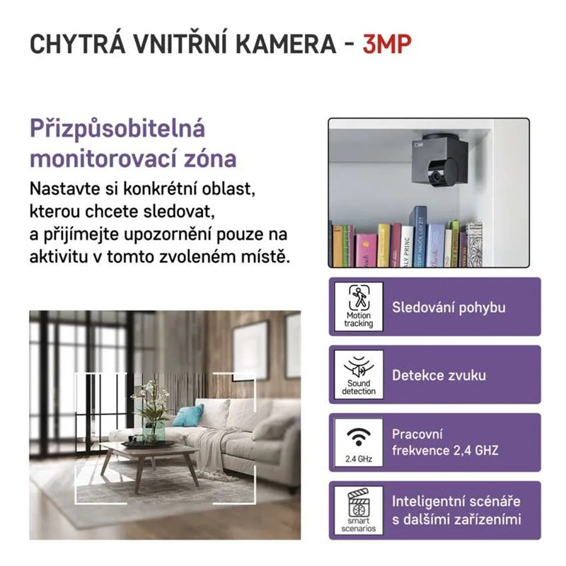 GoSmart otočná kamera EMOS IP-110 CUBE s WiFi