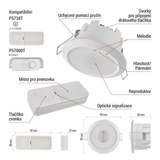 Zvonek bezdrátový EMOS P57103 vestavný