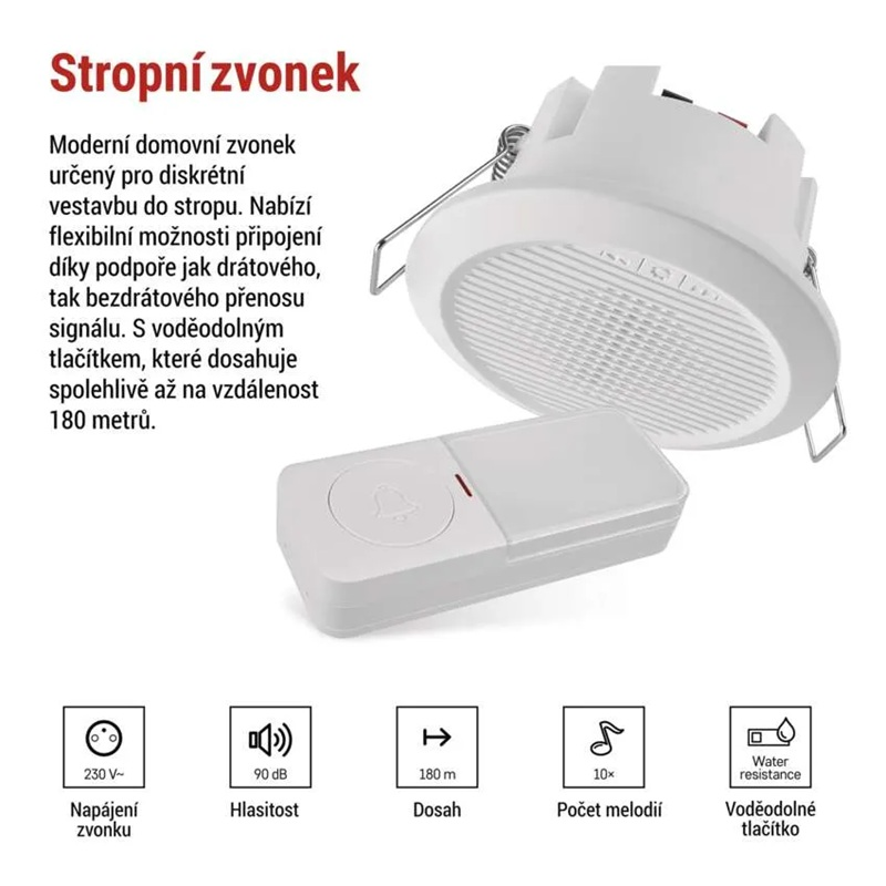 Zvonek bezdrátový EMOS P57103 vestavný