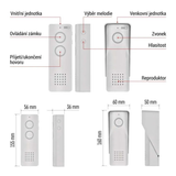 Sada bezdrátového domovního audiotelefonu H1087, 1 účastník