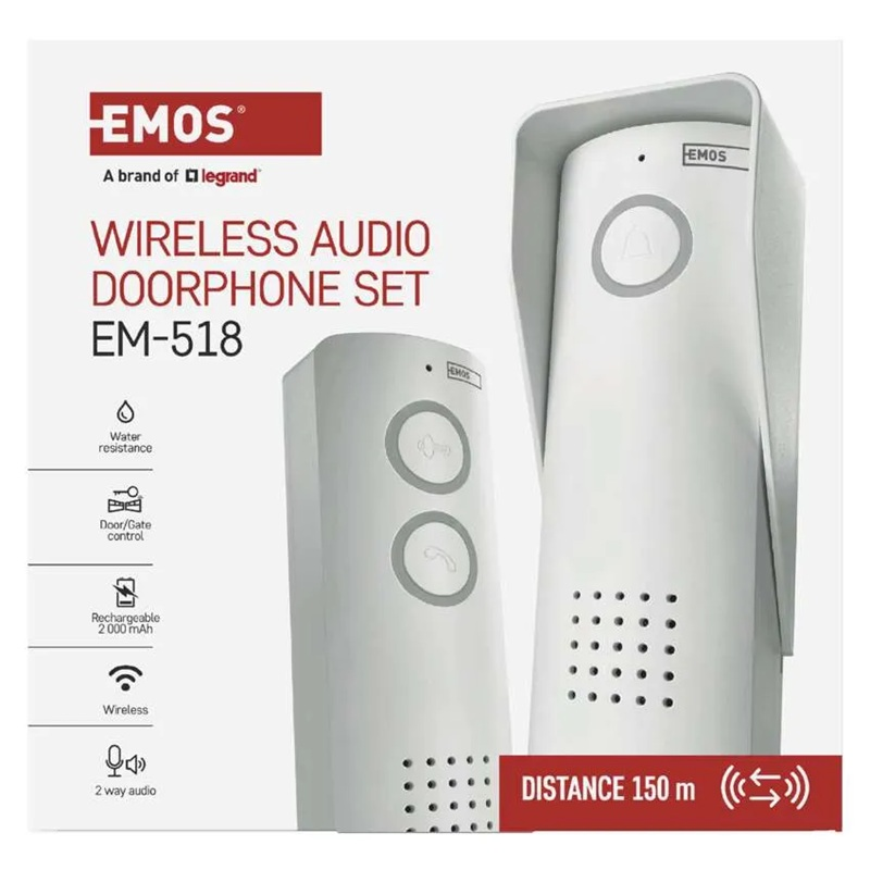 Sada bezdrátového domovního audiotelefonu H1087, 1 účastník