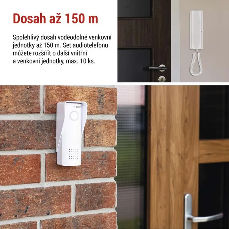Sada bezdrátového domovního audiotelefonu H1088, 1 účastník