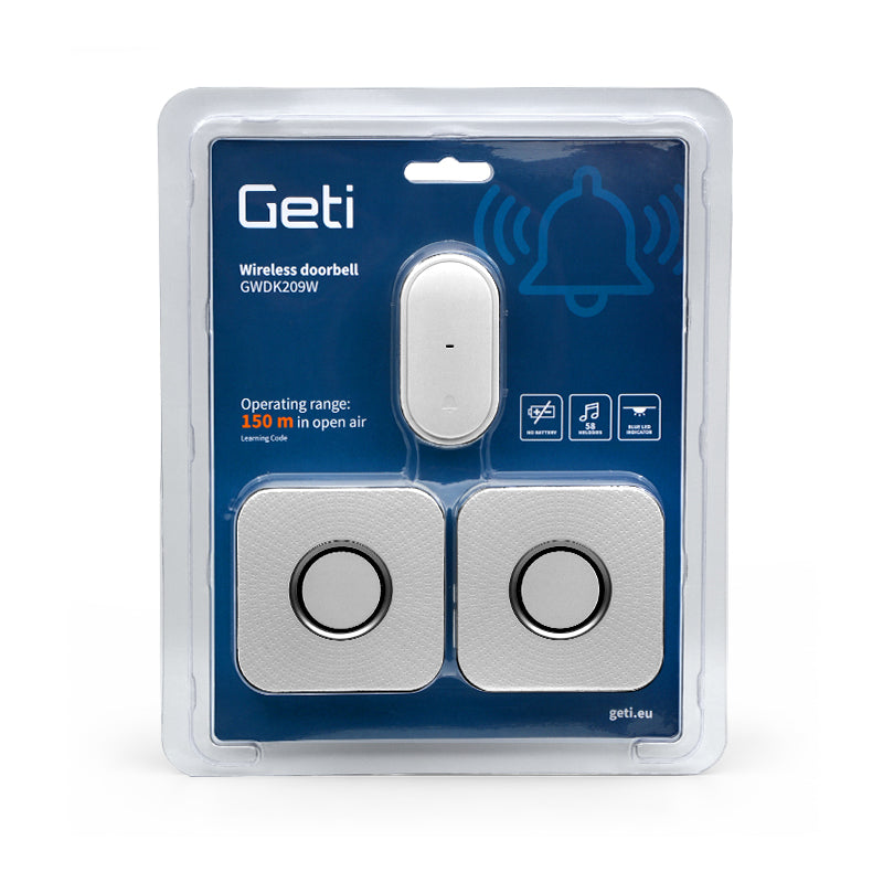 Zvonek bezdrátový GETI GWDK209W kinetický sada