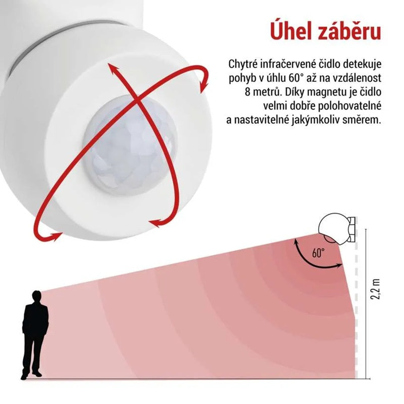 GoSmart PIR senzor (pohybové čidlo) EMOS H5024 IP20, ZigBee