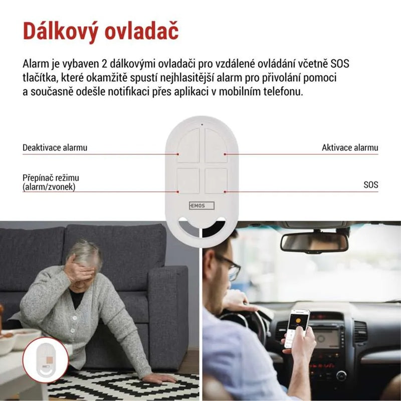 GoSmart alarm EMOS  IP-126L GUARDIAN s pohybovým čidlem WiFi Tuya