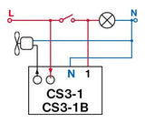 Časový spínač ELEKTROBOCK CS3-1B pro ventilátory se zpožděním