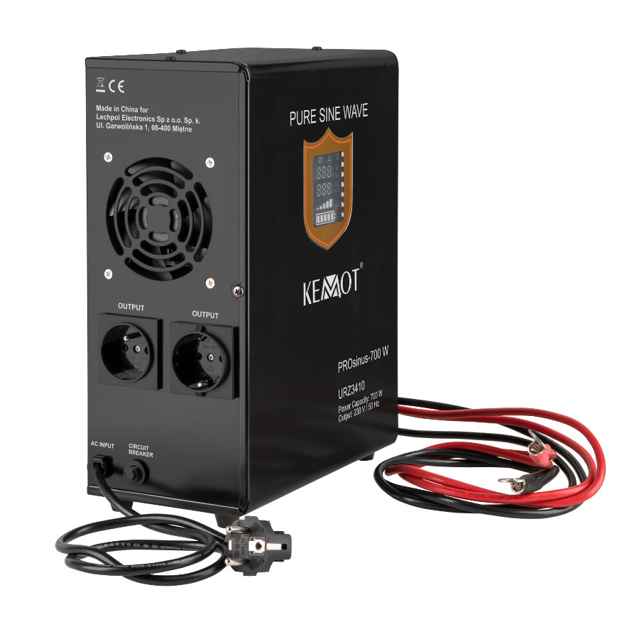 Zdroj záložní KEMOT PROsinus-1000 12V 230V 1000VA 700W Black nástěnný