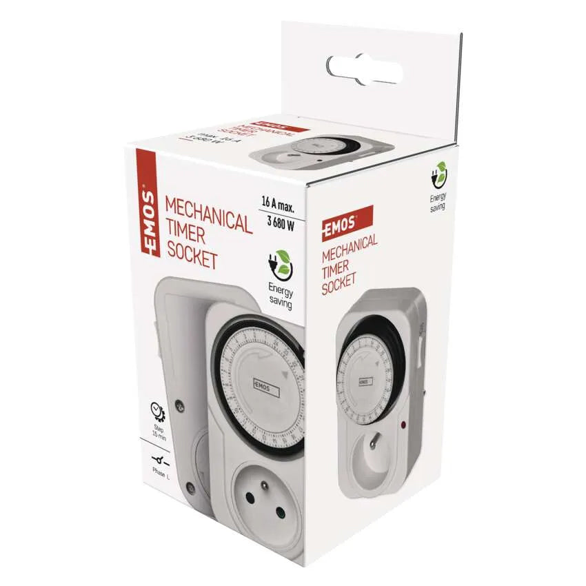 Spínací zásuvka EMOS P5502 mechanická denní