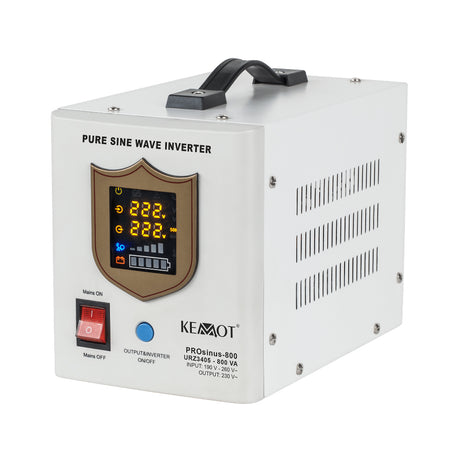 Zdroj záložní KEMOT PROsinus-800 12V 230V 800VA 500W White