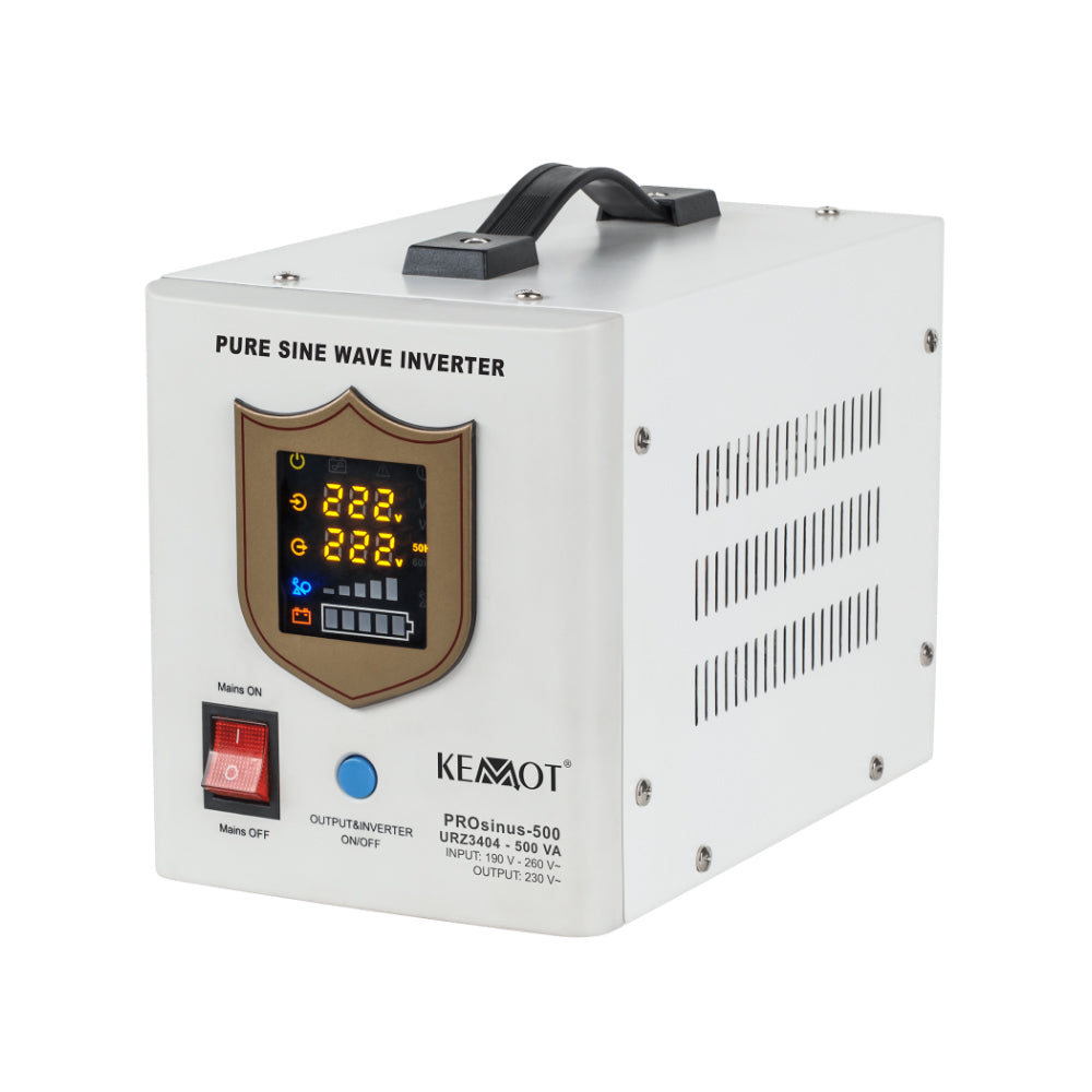 Zdroj záložní KEMOT PROsinus-500 12V 230V 500VA 300W White