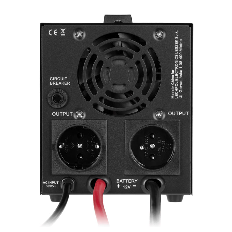 Zdroj záložní REBEL POWER-500-LFP4 12V 230V 500VA 300W Black