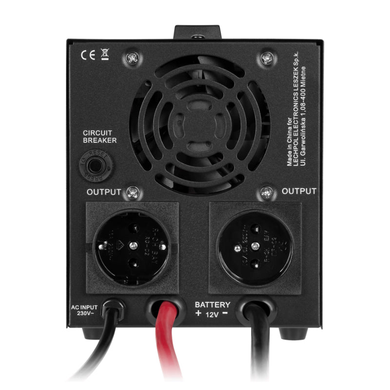 Zdroj záložní REBEL POWER-800-LFP4 12V 230V 800VA 500W Black