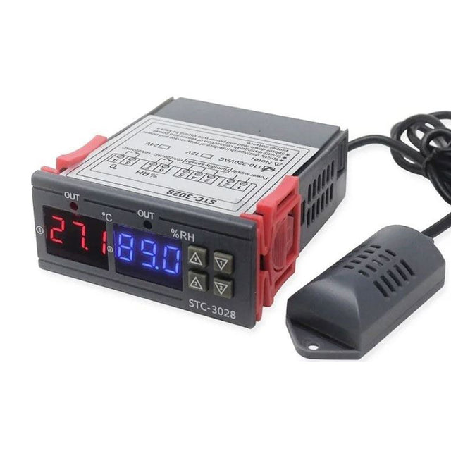 Digitální termostat a hygrostat STC-3028, napájení 12VDC