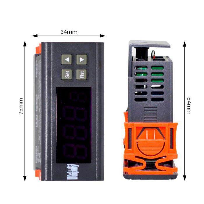 Digitální termostat a hygrostat SHT2000, napájení 230VAC