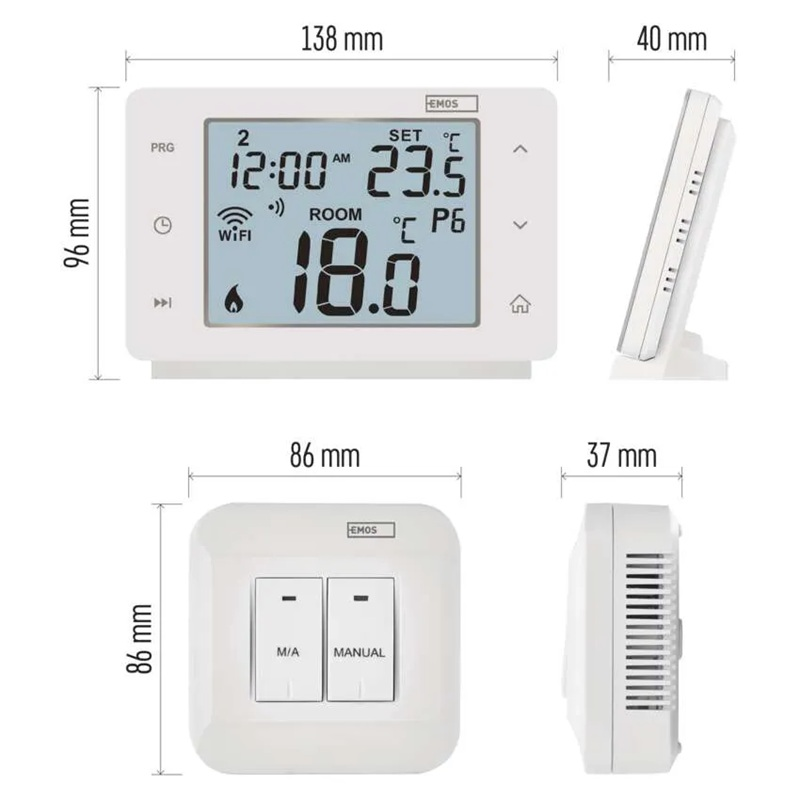 GoSmart termostat EMOS P56211 bezdrátový WiFi Tuya