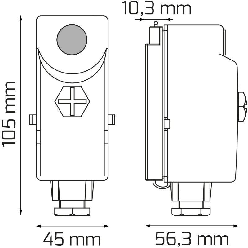 Termostat TC AT10G příložný