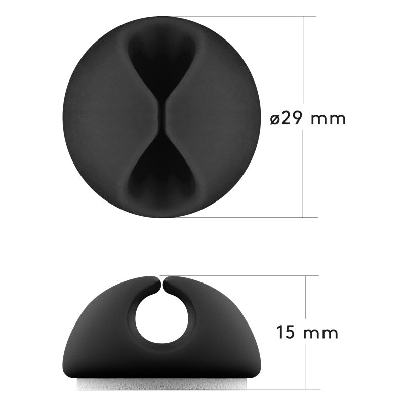 Organizér na kabely GOOBAY 95040 5ks Black