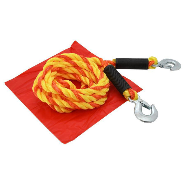 Lano tažné 5000kg s karabinami COMPASS 01233