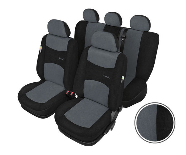 Autopotahy SIXTOL SPORT LINE+ šedočerné