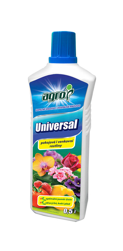 Hnojivo pro pokojové a venkovní rostliny AGRO Universal 0,5l