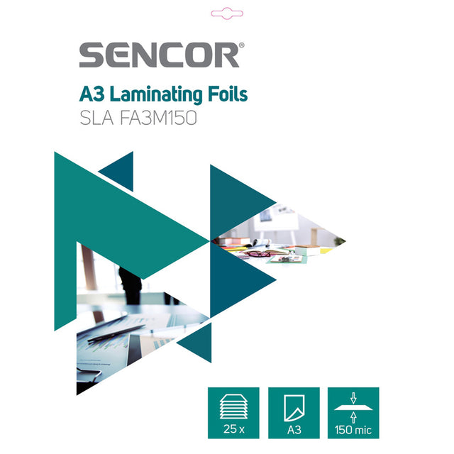 Fólie laminovací SENCOR SLA FA3M150 A3 150mic 25ks