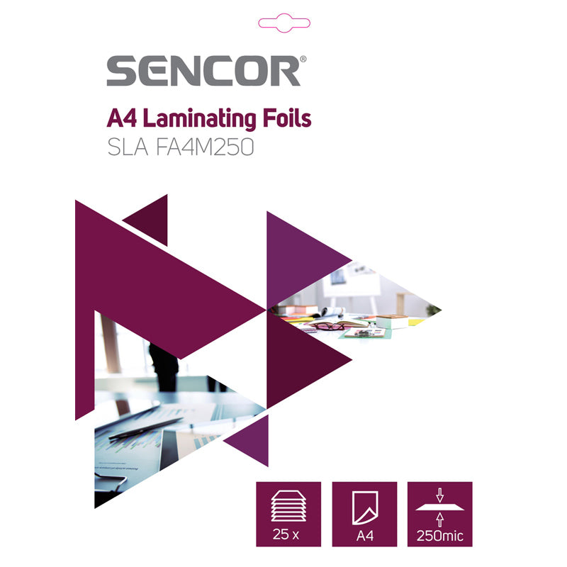 Fólie laminovací SENCOR SLA FA4M250 A4 250mic 25ks
