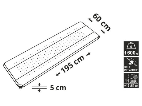 Karimatka samonafukovací CATTARA 13324