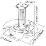 Držák projektoru CABLETECH UCH0100