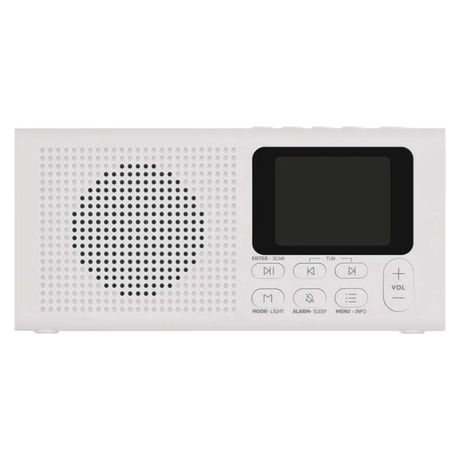 Přenosné rádio EMOS E0091 s Bluetooth, DAB/ DAB+/ FM, bílé