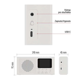 Přenosné rádio EMOS E0091 s Bluetooth, DAB/ DAB+/ FM, bílé