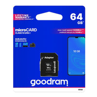 Karta paměťová GOODRAM microSD 64GB s adaptérem