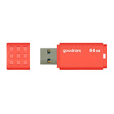 Flash disk GOODRAM USB 3.0 64GB bílo-oranžový