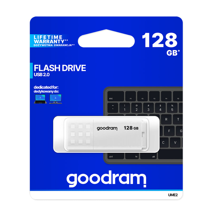 Flash disk GOODRAM USB 2.0 128GB bílý