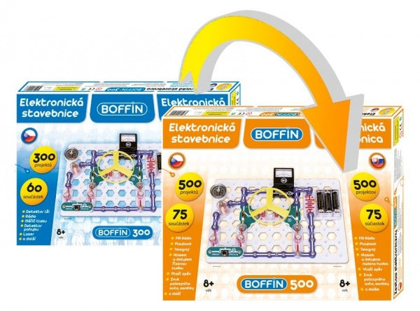 Elektronická stavebnice BOFFIN I 300 - rozšíření na BOFFIN I 500