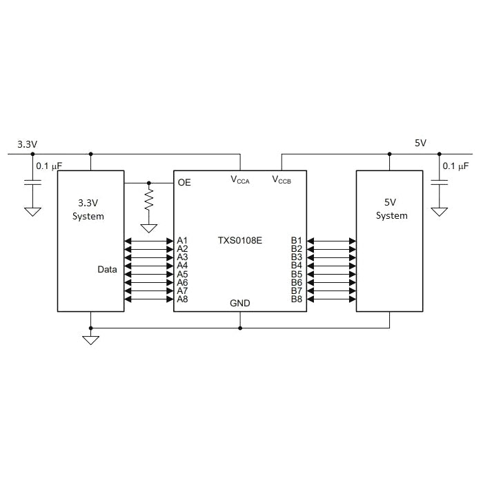 Převodník logických úrovní TTL pro Arduino s TXS0108E