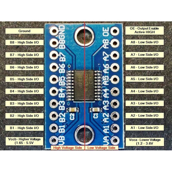 Převodník logických úrovní TTL pro Arduino s TXS0108E